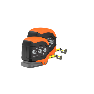 Tape Measure Bundle, Grip Release, Self Lock, 12-Foot & 16-Foot