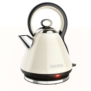 Stainless Steel Electric Cordless Kettle, White, 1.7L