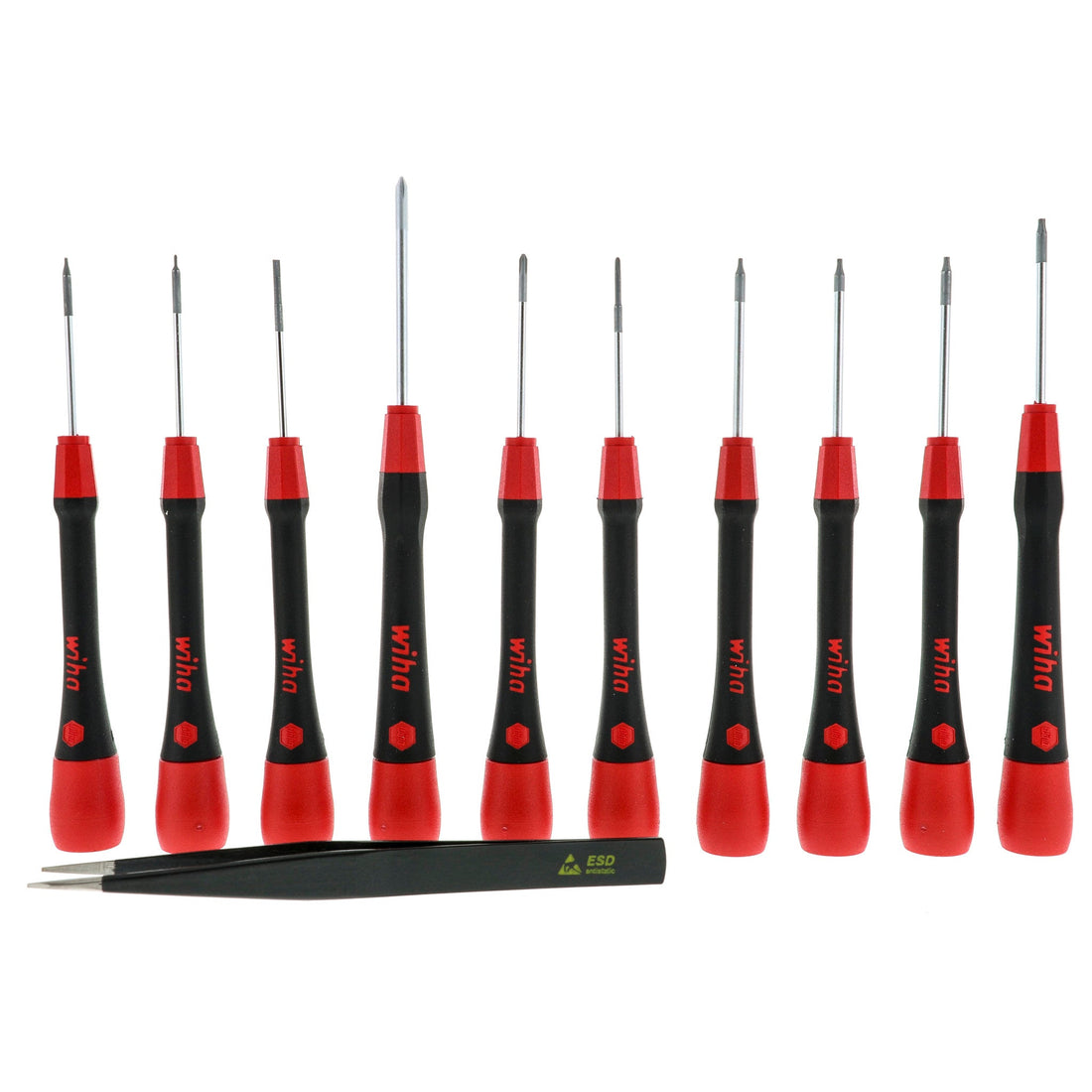 11 Piece PicoFinish Precision Screwdriver and Tweezers Smartphone Technician Set with Roll Pouch