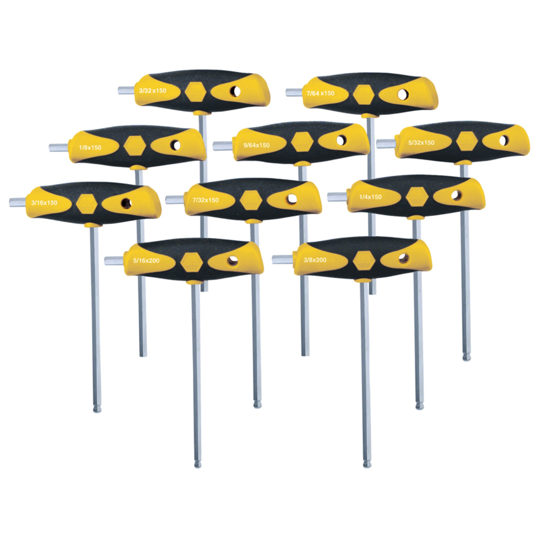 10 Piece SoftGrip Dual Drive SAE T-Handle Set