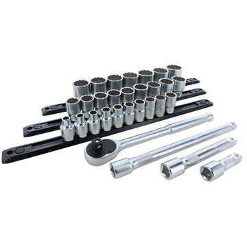30 Piece 1/2" Drive Socket Set - Metric