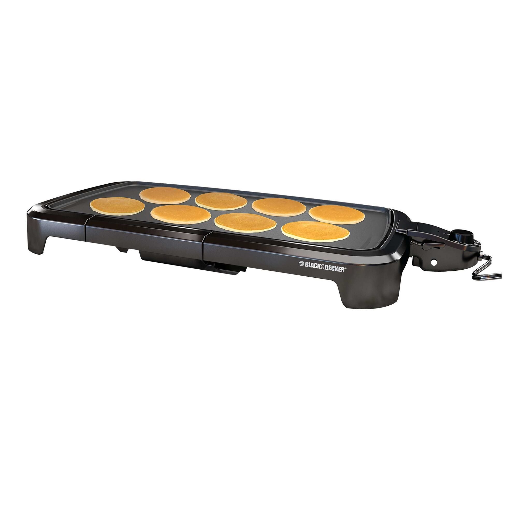 Family-Sized Electric Griddle with Warming Tray & Drip Tray
