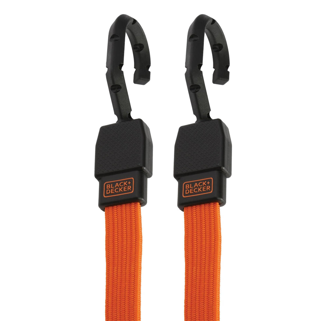 Black/Orange 36" Flat Bungee Cord Straps, 2 Pack