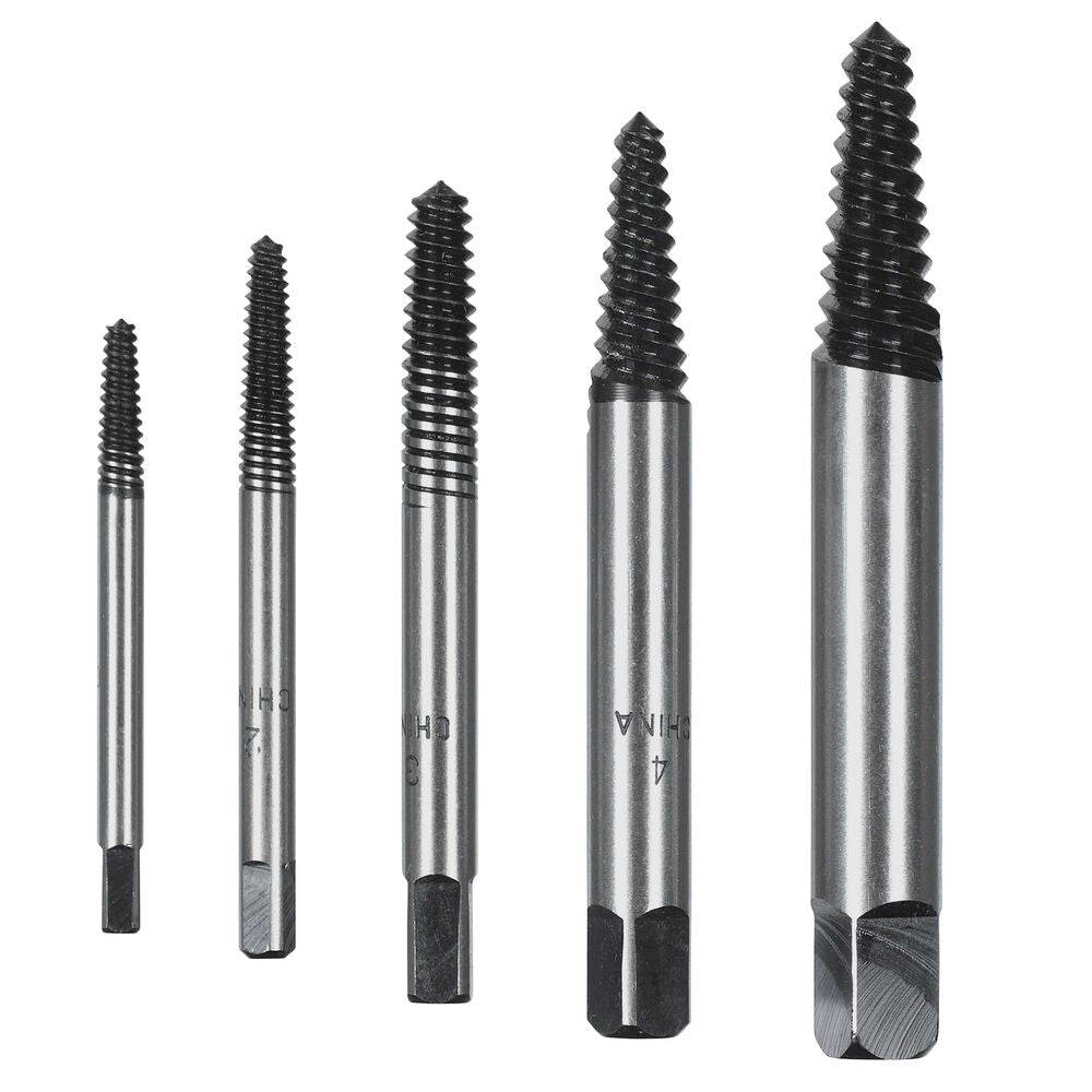 5-Piece Screw Extractor Set, 5 Sizes