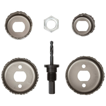 Hole Saw Kit, Assorted, 5-Piece