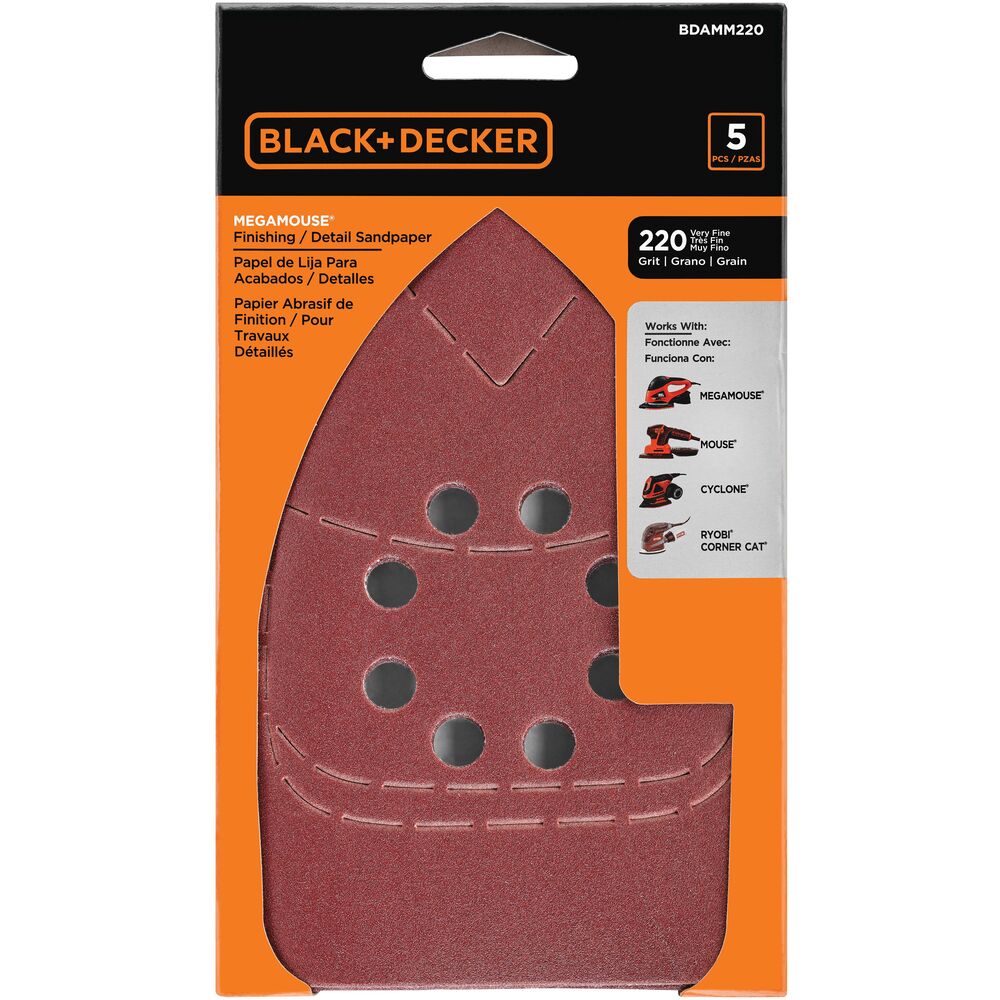 220 Grit Mega MOUSE™ Sandpaper, 5-Pack