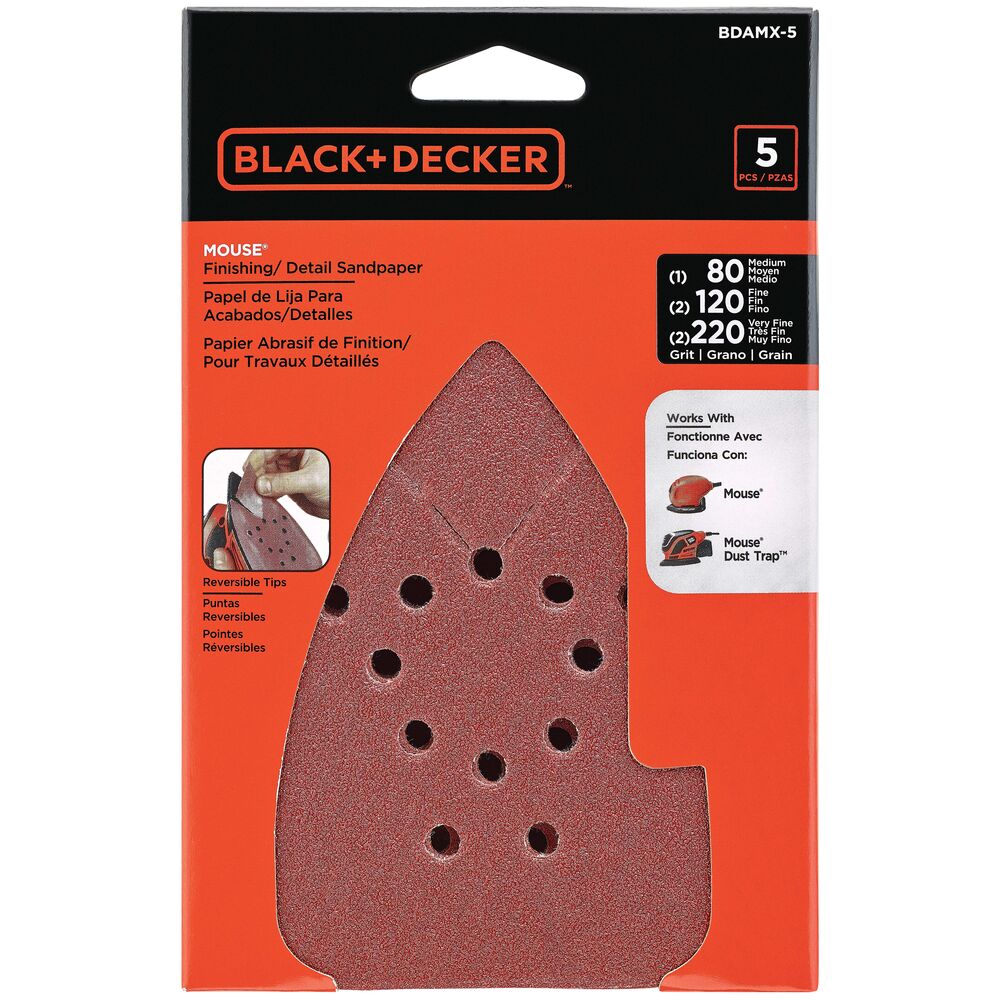 MOUSE™ Sandpaper Assortment, 5-Pack