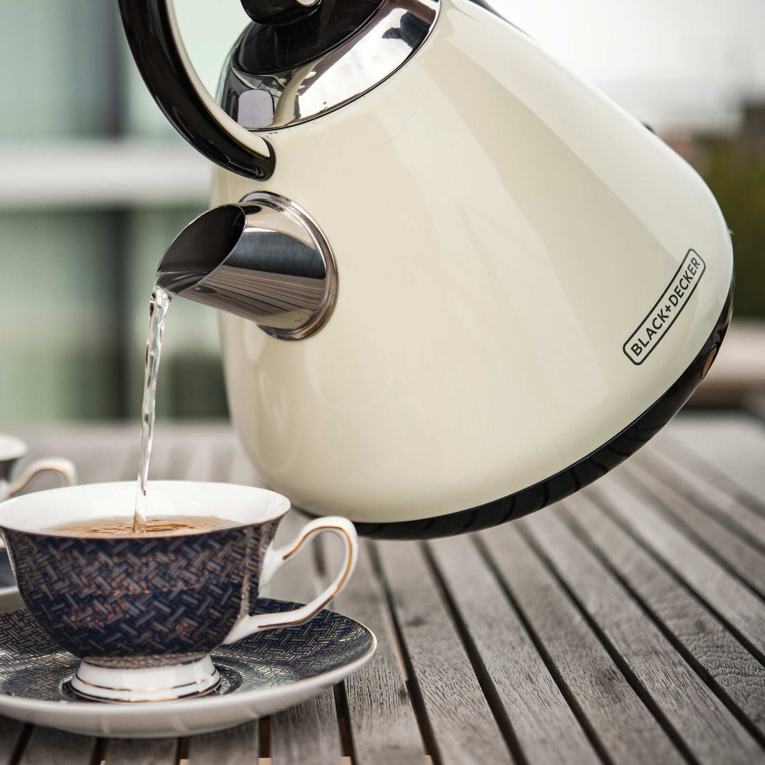 Stainless Steel Electric Cordless Kettle, White, 1.7L