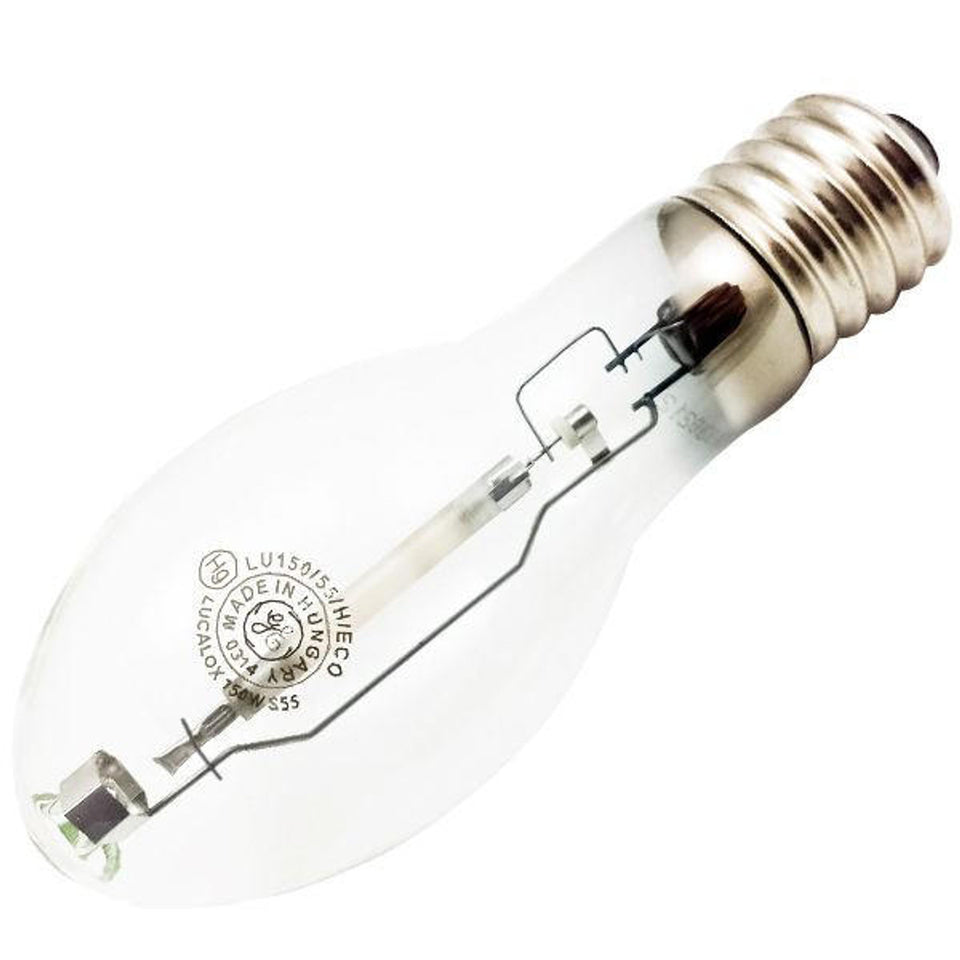 🔦 GE LU150/55/H/ECO 85371 – 150W High Pressure Sodium (HPS) Lucalox Bulb E39 | 2000K | ED23.5