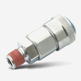 Ironair 1/4inch Male Steel Swivel Air Coupler 20PMS20S2